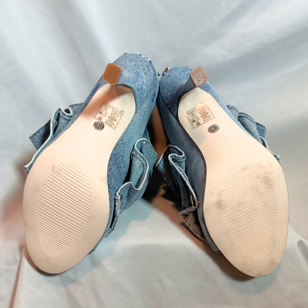 Azalea Wang | Birdsong Bootie | Denim Fabric | Sz 7 - Picture 6 of 6